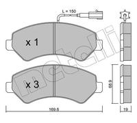 Pastiglie freno 22-0709-0 METELLI per FIAT CITROËN PEUGEOT
