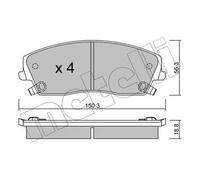 Pastiglie freno 22-0716-0 METELLI per CHRYSLER 300C Touring 300C