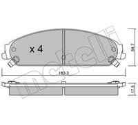 Pastiglie freno 22-0717-0 METELLI per LANCIA CHRYSLER