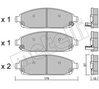 Pastiglie freno 22-0719-0 METELLI per JEEP GRAND CHEROKEE III GRAND CHEROKEE IV