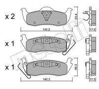 Pastiglie freno 22-0720-0 METELLI per JEEP GRAND CHEROKEE III GRAND CHEROKEE IV