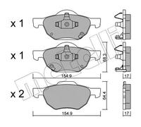 Pastiglie freno 22-0730-0 METELLI per HONDA ACCORD VII Tourer ACCORD VII