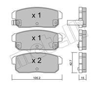 Pastiglie freno 22-0733-0 METELLI per NISSAN MAZDA SUZUKI