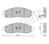 Pastiglie freno 22-0743-0 METELLI per NISSAN PATHFINDER III NAVARA NP300
