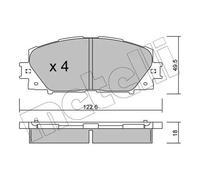 Pastiglie freno 22-0745-0 METELLI per DAIHATSU TOYOTA