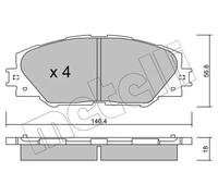 Pastiglie freno 22-0748-0 METELLI per TOYOTA RAV 4 III PRIUS PLUS AURIS