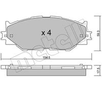 Pastiglie freno 22-0760-0 METELLI per LEXUS IS II IS C IS III