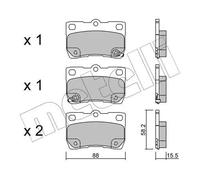 Pastiglie freno 22-0761-0 METELLI per LEXUS IS II IS C GS