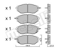 Pastiglie freno 22-0763-0 METELLI per SUBARU TRIBECA OUTBACK LEGACY IV FORESTER