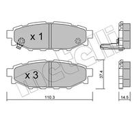 Pastiglie freno 22-0764-0 METELLI per SUBARU TOYOTA