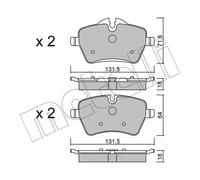Pastiglie freno 22-0768-0 METELLI per MINI MINI Cabriolet MINI COUNTRYMAN MINI