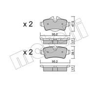 Pastiglie freno 22-0769-0 METELLI per MINI MINI Cabriolet MINI MINI Coupé