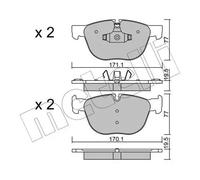 metelligroup 22-0770-0 - Made in Italy - Pastiglie Freno