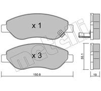 Pastiglie freno 22-0777-0 METELLI per OPEL CORSA D