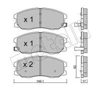 Pastiglie freno 22-0778-0 METELLI per OPEL CHEVROLET