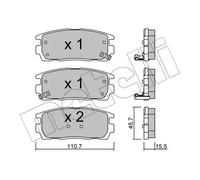 Pastiglie freno 22-0779-0 METELLI per OPEL CHEVROLET