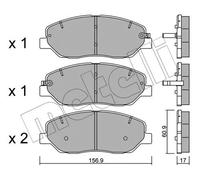 metelligroup 22-0787-0 - Made in Italy - Pastiglie Freno anteriori