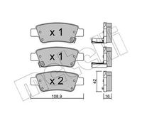 METELLI Pastiglie Freno Bremsbelegsatz Posteriore per Honda Cr-V III