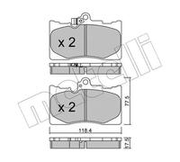 Pastiglie freno 22-0799-0 METELLI per LEXUS GS