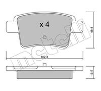 Pastiglie freno 22-0801-0 METELLI per CITROËN C4 PICASSO I MPV / Space wagon