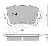 Pastiglie freno 22-0806-0 METELLI per VW AUDI SEAT