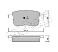 Metelli Pattini Freno Renault Kangoo 1.5 Dci 22-0814-0
