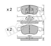 Pastiglie freno 22-0817-0 METELLI per RENAULT DACIA NISSAN MITSUBISHI