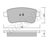 Pastiglie freno 22-0818-0 METELLI per RENAULT NISSAN