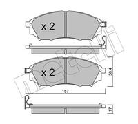 Pastiglie freno 22-0819-0 METELLI per NISSAN INFINITI RENAULT