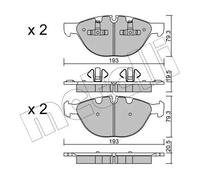 Pastiglie freno 22-0823-0 METELLI per BMW X5 X6