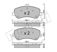 Pastiglie freno 22-0825-0 METELLI per MERCEDES-BENZ CLASSE GLK