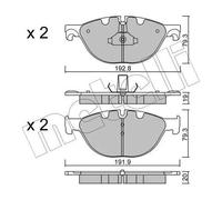 Pastiglie freno 22-0830-0 METELLI per BMW 6 Cabriolet 5 Touring 7 5 6 Gran Coupe