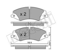 Pastiglie freno 22-0836-0 METELLI per LAND ROVER RANGE ROVER III