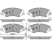 METELLI Pastiglie Freno Bremsbelegsatz Frontale per Land Rover Range Discovery