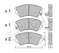 Pastiglie freno 22-0842-0 METELLI per OPEL SAAB MG CHEVROLET