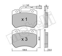 Pastiglie freno 22-0848-0 METELLI per ALFA ROMEO SPIDER 159 159 Sportwagon BRERA