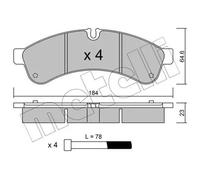 Pastiglie freno 22-0851-0 METELLI per IVECO DAILY IV Furgone DAILY VI Furgone