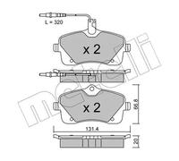 Pastiglie freno 22-0853-0 METELLI per PEUGEOT 407 SW 407 407 Coupé