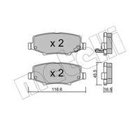Pastiglie freno 22-0863-0 METELLI per JEEP DODGE