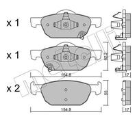 Pastiglie freno 22-0866-0 METELLI per HONDA ACCORD VIII ACCORD VIII Familiare