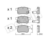 Pastiglie freno 22-0868-0 METELLI per HONDA ACCORD VIII ACCORD VIII Familiare
