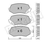 Pastiglie freno 22-0874-0 METELLI per MITSUBISHI Canter