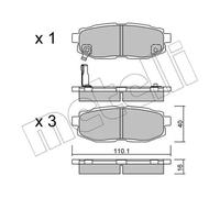 Pastiglie freno 22-0875-0 METELLI per SUBARU TOYOTA