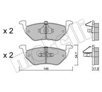 Pastiglie freno 22-0907-0 METELLI per MAZDA FORD