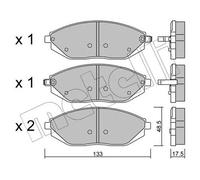 Pastiglie freno 22-0908-0 METELLI per CHEVROLET SPARK