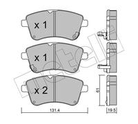 Pastiglie freno 22-0913-0 METELLI per KIA VENGA