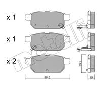 Pastiglie freno 22-0915-0 METELLI per SUZUKI SWIFT IV SX4 S-CROSS VITARA S-CROSS
