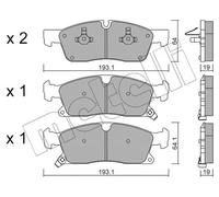 Pastiglie freno 22-0927-0 METELLI per JEEP GRAND CHEROKEE IV