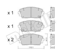 Pastiglie freno 22-0941-0 METELLI per KIA PICANTO II