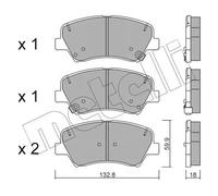 Pastiglie freno 22-0944-0 METELLI per HYUNDAI KIA